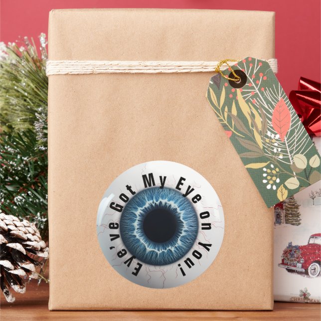 Sticker Rond 👁️ Haunted Halloween attraper les yeux (vacances)