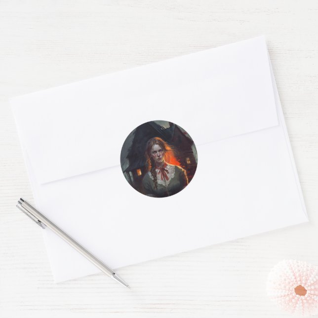 Sticker Rond Haunting house (Enveloppe)