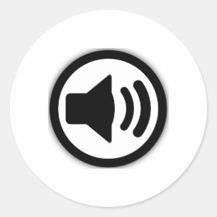 Sticker Rond Haut-parleur audio
