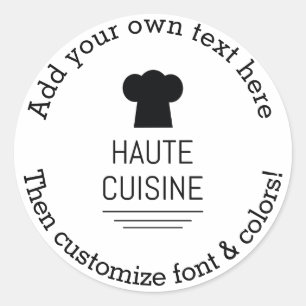 Sticker Rond Haute cuisine gastronome française