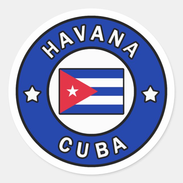 Sticker Rond Havane Cuba (Devant)