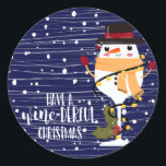 Sticker Rond have a wonderful christmas wine-derful<br><div class="desc">Designed by the arty apples Limited</div>