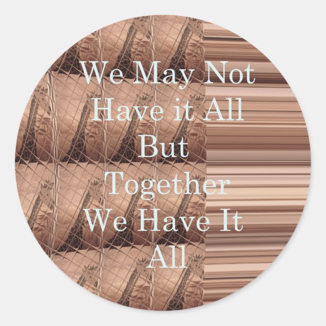 Sticker Rond Have it toutes les girafes Safari Hakuna Matata wo (Devant)