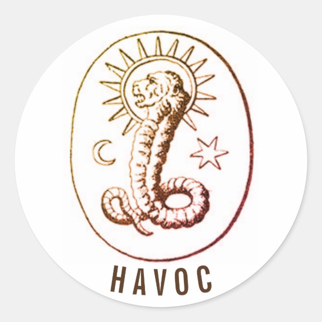 Sticker Rond Havoc - Symbole de démystification (Devant)