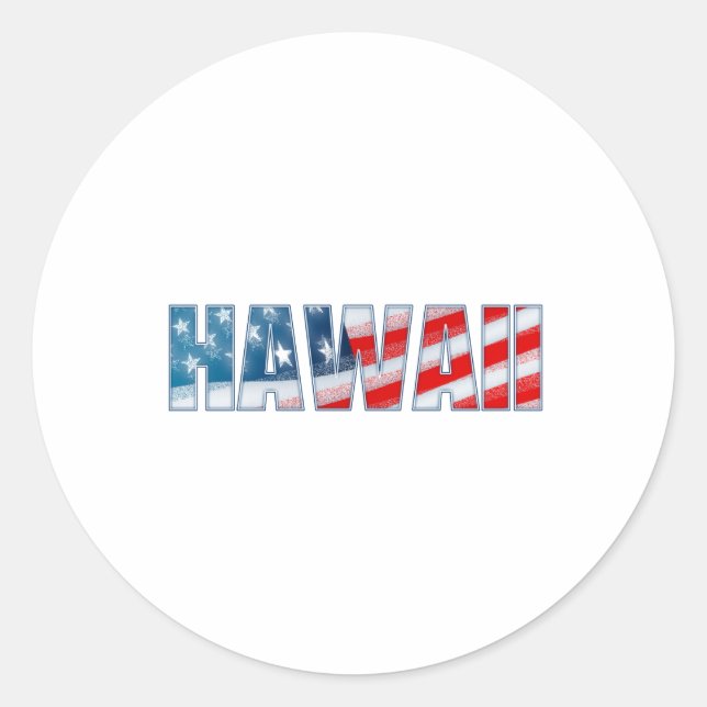 Sticker Rond Hawaii (Devant)