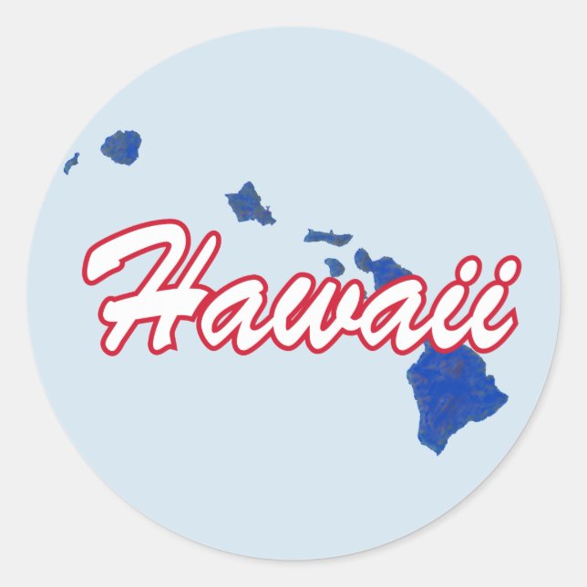 Sticker Rond Hawaii (Devant)