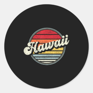 Sticker Rond Hawaii Vintage Sports Design Hawaii Îles Hawaii Hi