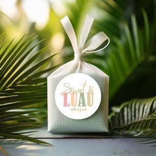 Sticker Rond Hawaiian Luau Sweet sixteen ID1092