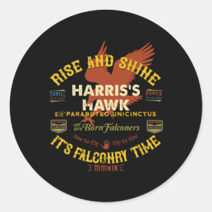 Sticker Rond Hawk Falconry Design Harris Hawk Falconry Fournitu