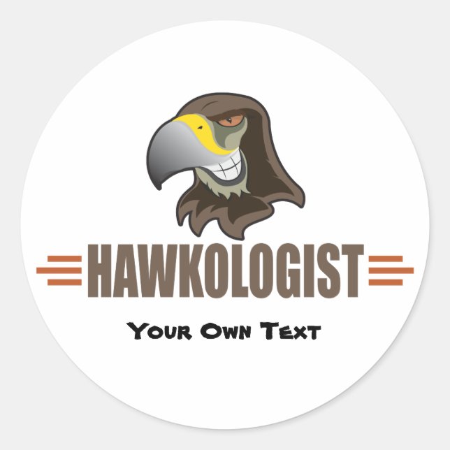 Sticker Rond HAWKS - Oiseaux, Mascotte de l'équipe sportive sco (Devant)