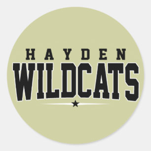 Sticker Rond Hayden High School ; Wildcats