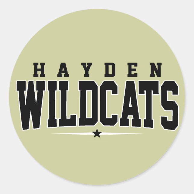 Sticker Rond Hayden High School ; Wildcats (Devant)