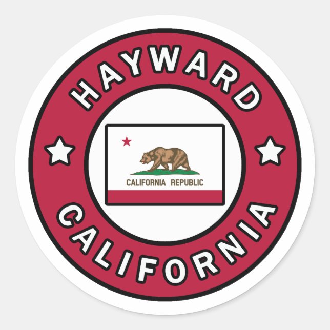 Sticker Rond Hayward Californie (Devant)