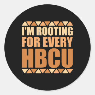 Sticker Rond Hbcu Black History Mois Je soutiens pour chaque Hb