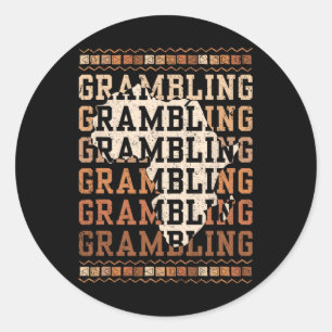 Sticker Rond Hbcu Grambling Avec Les Anciens Africains Historiq