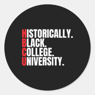 Sticker Rond Hbcu Historiquement Black College Et Universitaire