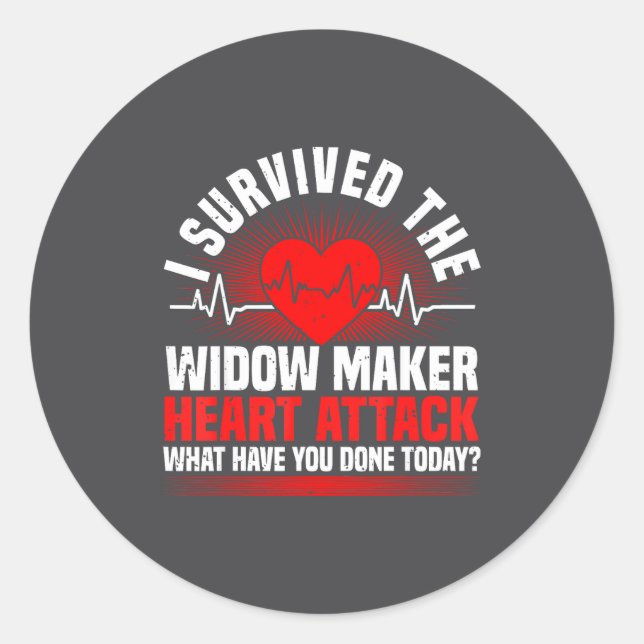 Sticker Rond Healthy Heart Disease, Heart Surgery &amp; Cardiac (Devant)
