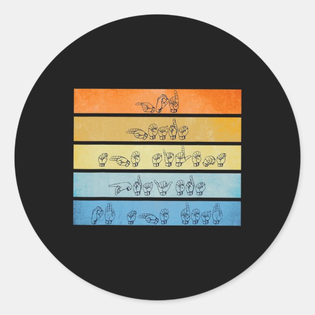 Sticker Rond Hears Prayers Sourde Sensibilisation Langue des si (Devant)