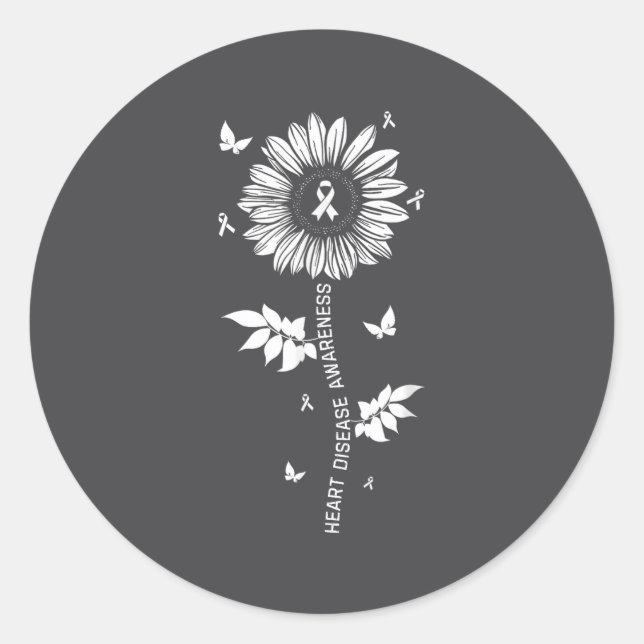 Sticker Rond Heart Disease Awareness Month  (Devant)
