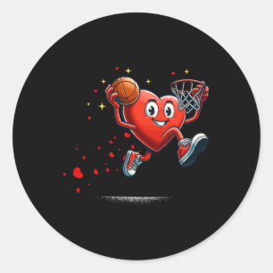 Sticker Rond Heart Dunking Valentines Day Bysketll Kids