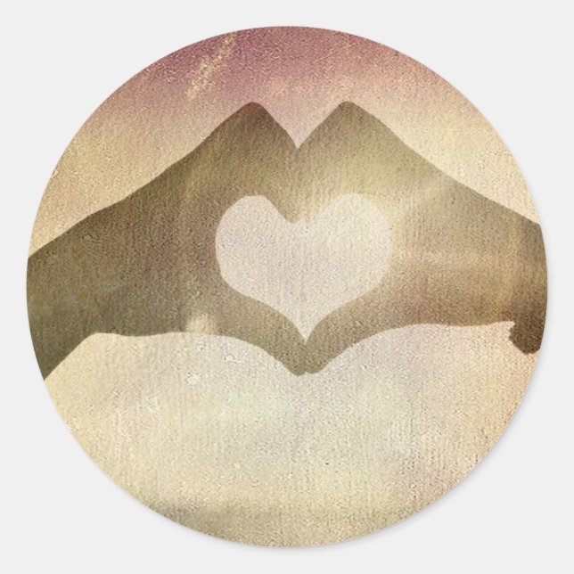 Sticker Rond Heart Hands (Devant)