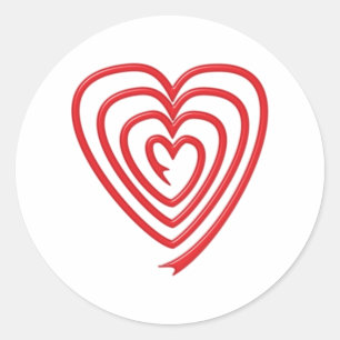Sticker Rond Heart spiral