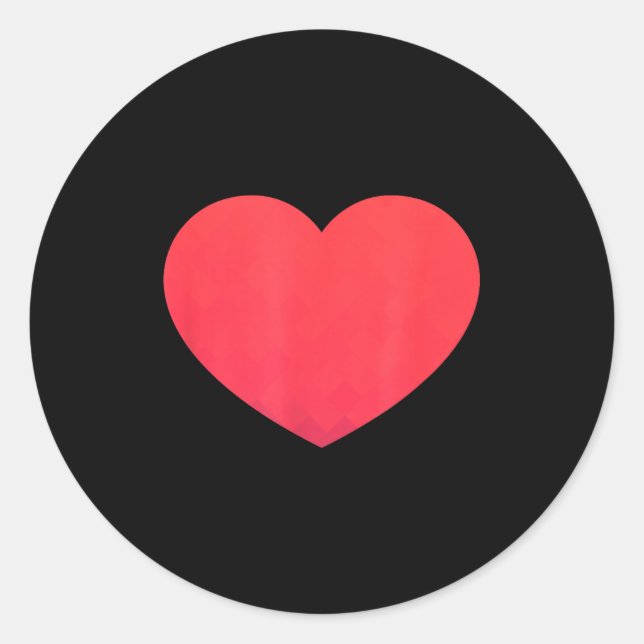 Sticker Rond Heart Valentines Day Shirt - Graphic Novelty Love  (Devant)