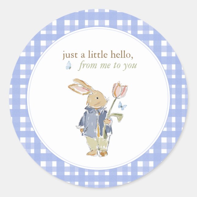 Sticker Rond Hearthlight Notes Printemps Douce Prairie Gingham (Devant)