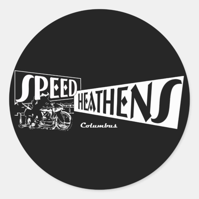 Sticker Rond Heathens de vitesse (Devant)