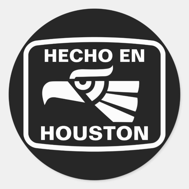 Sticker Rond Hecho en Houston personalizado personnalisé (Devant)