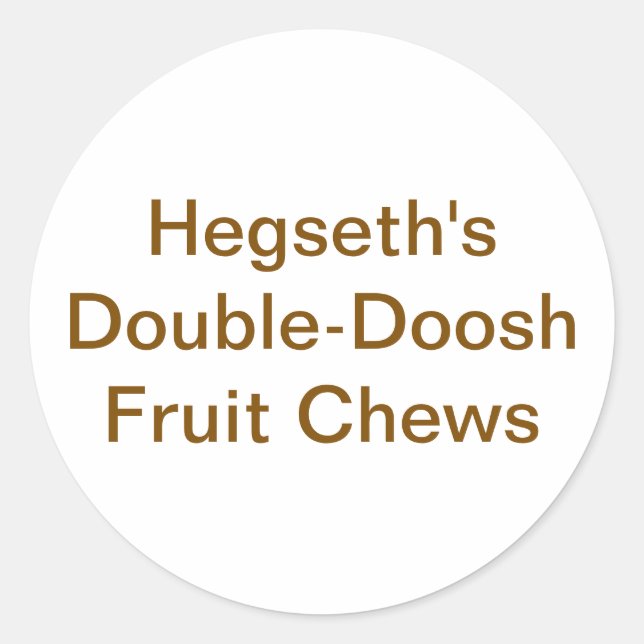 Sticker Rond Hegseth's Fruit-Doosh Hankamer Artjunkhaus Yummy! (Devant)