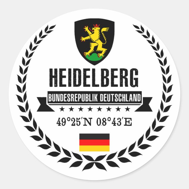 Sticker Rond Heidelberg (Devant)
