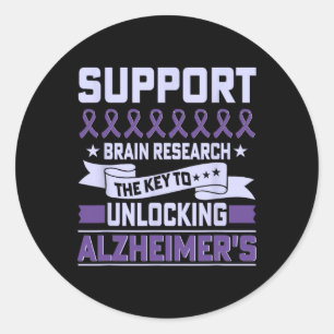 Sticker Rond Heimerheimer Blessure cérébrale Design Purple Heim
