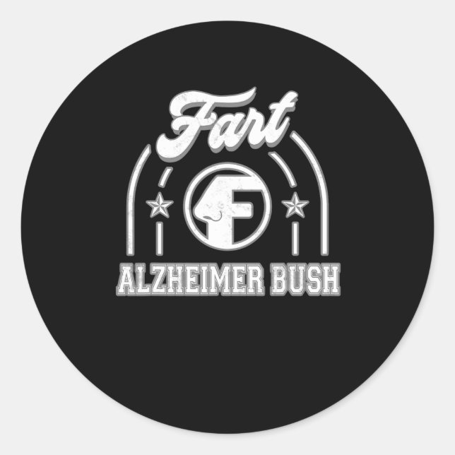 Sticker Rond Heimerheimer Bush Fart Funny (Devant)