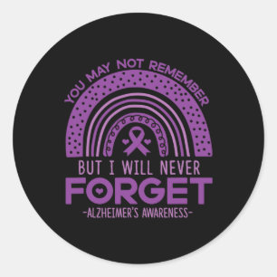Sticker Rond Heimerheimer N'Oubliez Jamais La Démence Patients 