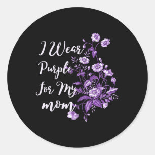 Sticker Rond Heimerheimer Purple Floral Pansy Démence Heimerhe