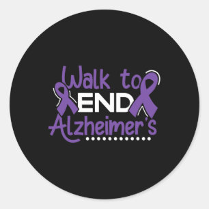 Sticker Rond Heimerheimer Walk Démence Guerrier Purple Ribbon A
