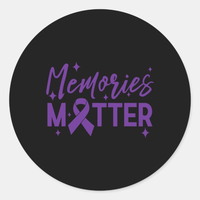 Sticker Rond Heimerheimer's Awareness Memories Problem Tee End (Devant)