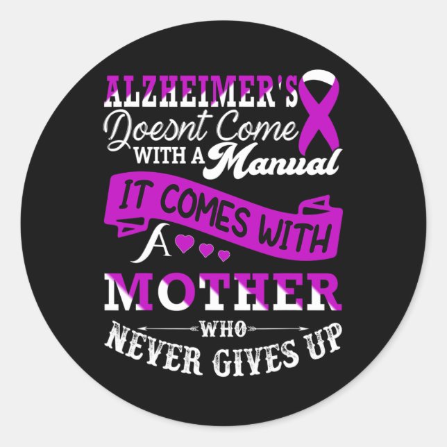 Sticker Rond Heimerheimer's Awareness Mother Support Heimerheim (Devant)