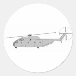 Sticker Rond Hélicoptère cargo CH-53D