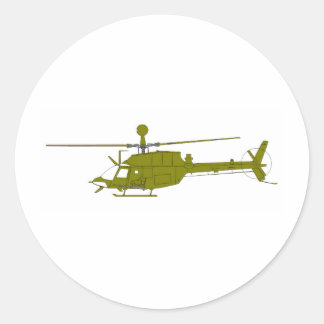 Sticker Rond Hélicoptère d'observation OH-58D