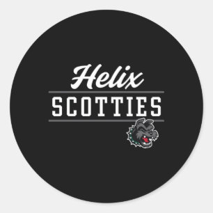 Sticker Rond Helix High School Scotties C8
