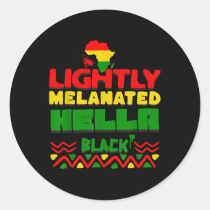 Sticker Rond Hella Black History Melanin African Pride