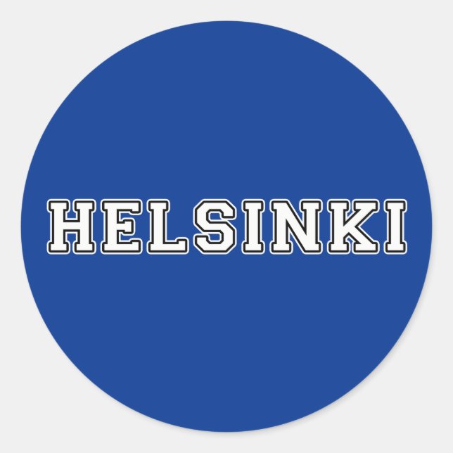 Sticker Rond Helsinki Finlande (Devant)