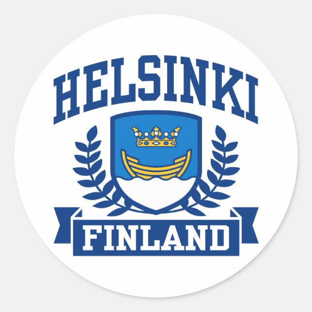 Sticker Rond Helsinki Finlande (Devant)