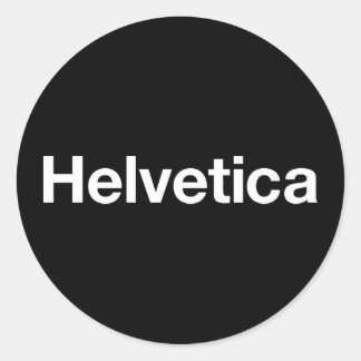 Sticker Rond Helvetica