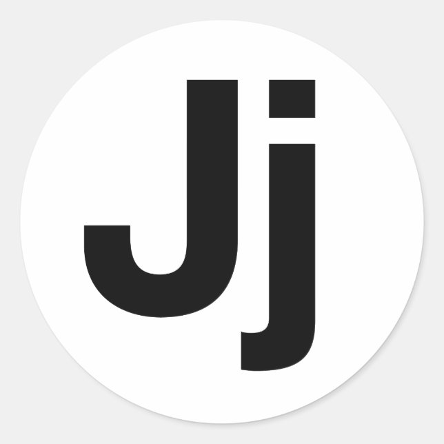 Sticker Rond Helvetica Jj (Devant)