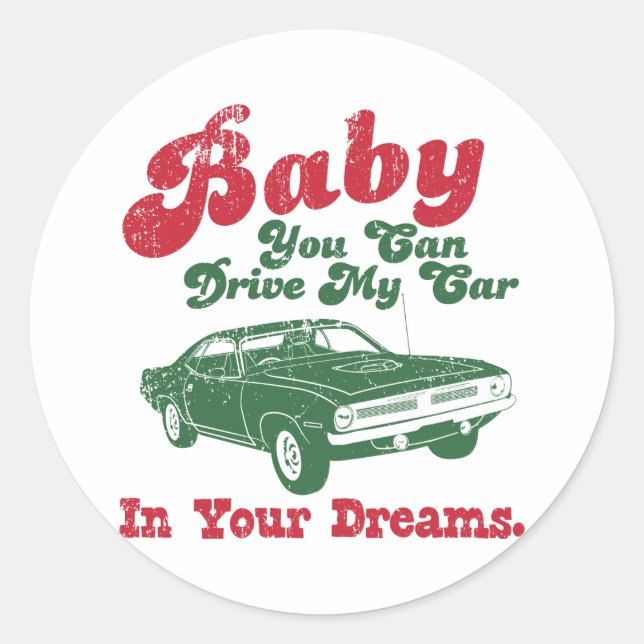 Sticker Rond Hemi Cuda Plymouth 1970 (Devant)