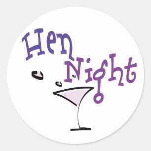 Sticker Rond Hen Night
