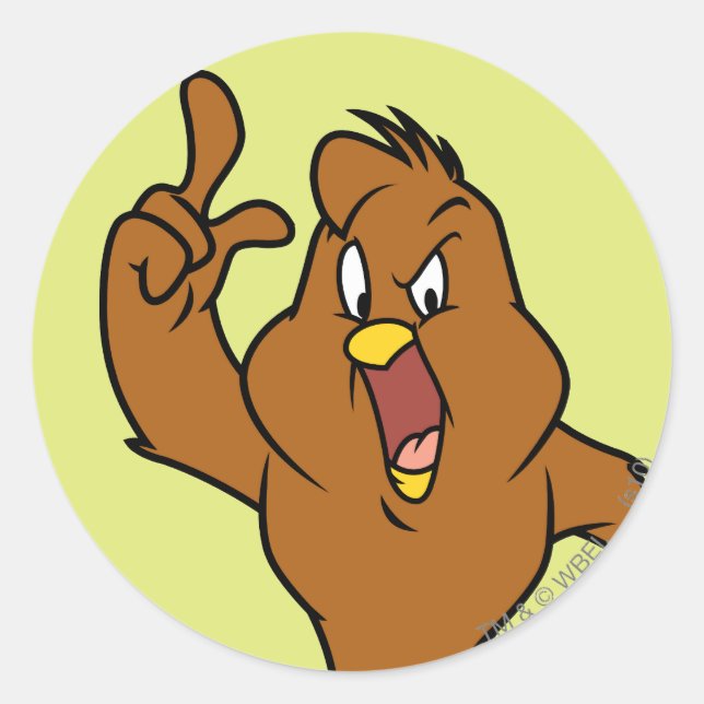 Sticker Rond Henery Hawk hurle (Devant)